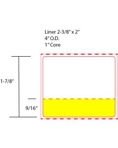 BLANK OPUS - DIRECT THERMAL LABEL - YELLOW HIGHLIGHT - 1000 LABELS/ROLL - DTOPUS-HIGH