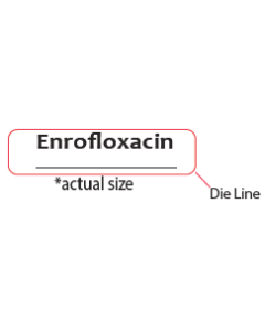WARNING LABEL - 1-9/16” X 3/8” - ENROFLOXACIN