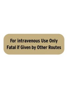 LABEL - 1-1/2 X 1/2 - FOR INTRAVENOUS USE ONLY