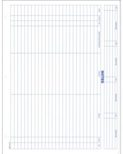 MEDSHEET - HEAVY STOCK - 1 COLOR WITH BLANK FRONT - 1000/CASE - G-0/1-MS3