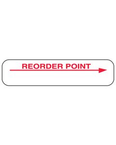WARNING LABEL - 1-9/16 X 3/8 - REORDER POINT - 1414