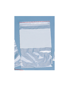 RECLOSABLE ZIP BAG - WHITE BLOCK - 9 X 12 - 2 MIL - 100/PACK - H7557-J