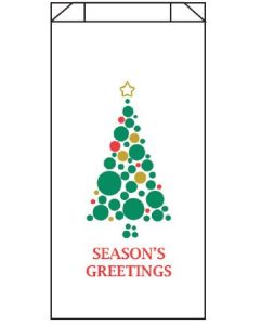 SEASON'S GREETINGS WITH TREE - 5-3/4 X 3-3/4 X 10-5/8 - 6LB - RX BAG 25 - HOLBAGG6LB