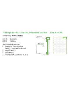 BLISTER - 28 CAVITY - PERFORATED - MULTIMED - 250/CASE - J206-39