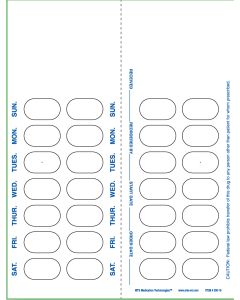 CARD - 7 OR 14 DAY HEAT SEAL - BLUE - 500/CASE - J300-19