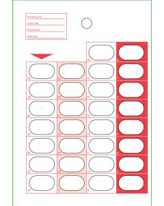 CARD - 30 DOSE COLD SEAL - COUNTDOWN  - RED - SUREMED - 250/CASE - J300-39