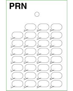 CARD - 31 DAY HEAT SEAL - CALENDAR MEALTIME - PRN - 500/CASE