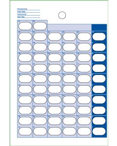 CARD - 62 DOSE COLD SEAL  - COUNTDOWN - 250/CASE - J300-64