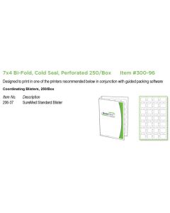 CARD - 7 X 4 BI-FOLD - PEFORATED - COLD SEAL - 250/CASE - J300-96