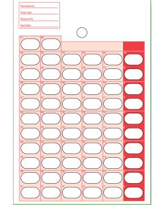 CARD - 62 DAY HEAT SEAL - COUNTDOWN - 500/CASE - J302-11