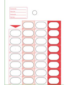 CARD - 31 DOSE HEAT SEAL - RED - 500/CASE - J302-15