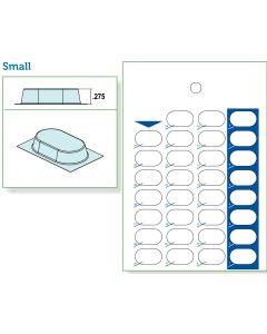 CARD AND BLISTER - 31 DAY 1-PIECE HEAT SEAL - SMALL - 250/CASE - J31S