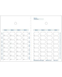 CARD - 28 DAY SINGLE DOSE HEAT SEAL - WEEKLY - 500/CASE - J327-13