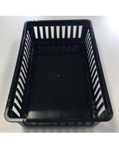PLASTIC BASKET - MESH - 6-1/2 X 10 X 2-1/2 - BLACK - J51310-BK-LRG