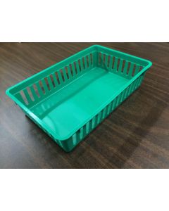 PLASTIC BASKET - MESH - 6-1/2 X 10 X 2-1/2 - GREEN - J51310-GN-LRG