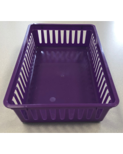 PLASTIC BASKET - MESH - 6-1/2 X 10 X 2-1/2 - PURPLE - J51310-PU-LRG