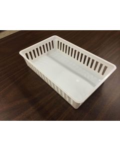 PLASTIC BASKET - MESH - 6-1/2 X 10 X 2-1/2 - WHITE - J51310-WH-LRG