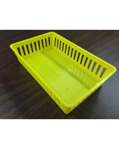 PLASTIC BASKET - MESH - 6-1/2 X 10 X 2-1/2 - YELLOW - J51310-YL-LRG