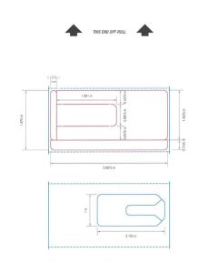 BLANK - DIE 751-752 - DIRECT THERMAL LABEL - 1000 LABELS/ROLL - J751-752DT