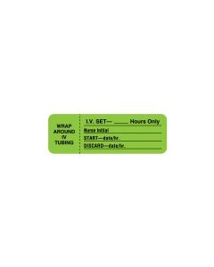 LABEL - 3 X 1 - IV SET __ HOURS ONLY - JIV406