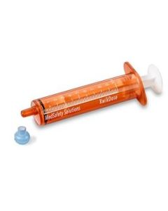 ORAL SYRINGE 10ML- AMBER W/WHITE MARKINGS W/TIP CAP