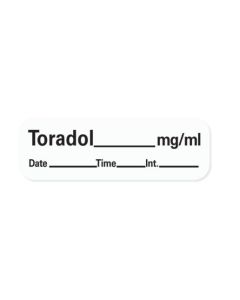 LABEL TORADOL MG/ML 1 1/2 X 1/2