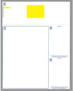 BLANK STOCK - 09 - LASER DUAL WEB RX FORM - 8-1/2 X 11 - 1000/CASE - LDW9