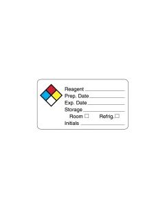 LABEL REAGENT PREP DATE 3 X 1 5/8 - LH304