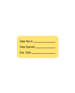 LABEL DATE REC'D 1-5/8 x 7/8 - LR138
