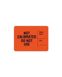 LABEL NOT CALIBRATED 3 X 7/8 - LR306