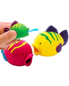 TROPICAL FISH SQUIRT TOYS - 2-1/2 - ASSORTED COLORS - 24/PACK