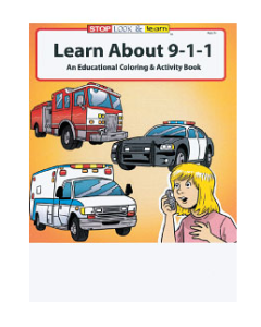 COLORING BOOKS - 8 X 10-1/2 - LEARN ABOUT 9-1-1 - 20/PACK
