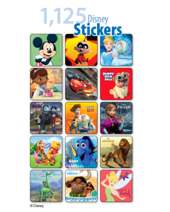 DISNEY STICKER SAMPLER - 2-1/2 - MBDLS