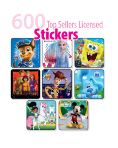 TOP SELLERS LICENSED STICKER SAMPLER - 2-1/2 - MBTSL