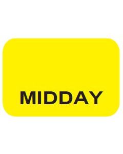 SHEETED LABEL - MIDDAY BLACK PRINT ON YELLOW - 15 X 1 - 1600/PACK - MID-YEL2C