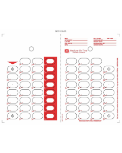CARD - 31 DAY HEAT SEAL - COUNTDOWN - RED - 500/CASE - MOT-100-25-J