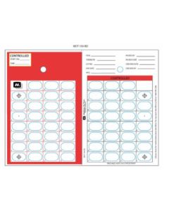 CARD - 31 DAY HEAT SEAL - RED - 500/CASE - MOT-100-RD-J