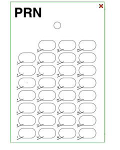 CARD - 31 DAY HEAT SEAL - MEALTIME - PRN - CALANDER - 500/CASE