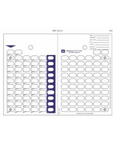 CARD - 62 DAY SINGLE DOSE HEAT SEAL - BLUE - 500/CASE - MOT-162-27-J