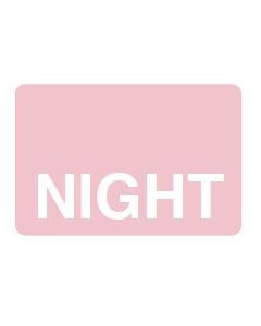 LABEL - NIGHT REVERSE PRINT WHITE ON PINK - 125 X 1 - 1000/BOX - MT1.25NIGHT-PK1C