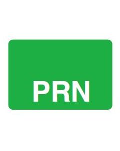 LABEL - PRN REVERSE PRINT WHITE ON GREEN - 125 X 1 - 1000/BOX - MT1.25PRN-GRN1C