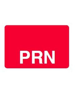 LABEL - PRN REVERSE PRINT WHITE ON RED - 125 X 1 - 1000/BOX - MT1.25PRN-RED1C