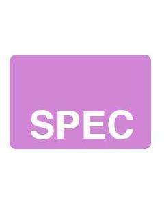 LABEL - SPEC REVERSE PRINT WHITE ON VIOLET - 125 X 1- 1000/BOX - MT1.25SPEC-VIO1C