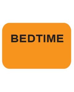 LABEL - BEDTIME ORANGE WITH BLACK PRINT - 15 X 1 - 1000/BOX
