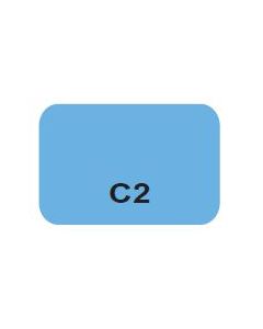 LABEL - C2 BLACK PRINT ON BLUE - 15 X 1 - 1000/BOX - MTC2-BLUE2C