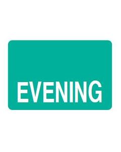 LABEL - EVENING REVERSE PRINT WHITE ON GREEN - 15 X 1 - 1000/BOX - MTEVE-GREEN1C