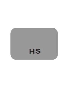 LABEL - HS BLACK PRINT ON GRAY - 15 X 1 - 1000/BOX - MTHS-GRAY2C