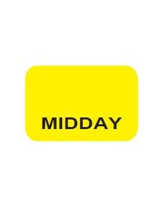 LABEL - MIDDAY BLACK PRINT ON YELLOW - 15 X 1 - 1000/BOX - MTMID-YEL2C