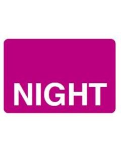 LABEL - NIGHT REVERSE PRINT WHITE ON PURPLE - 15 X 1 - 1000/BOX - MTNIGHT-PURP1C