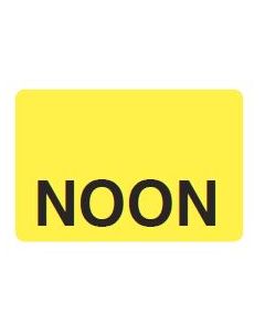 LABEL - NOON BLACK PRINT ON YELLOW - 15 X 1 - 1000/BOX - MTNOON-YEL2C